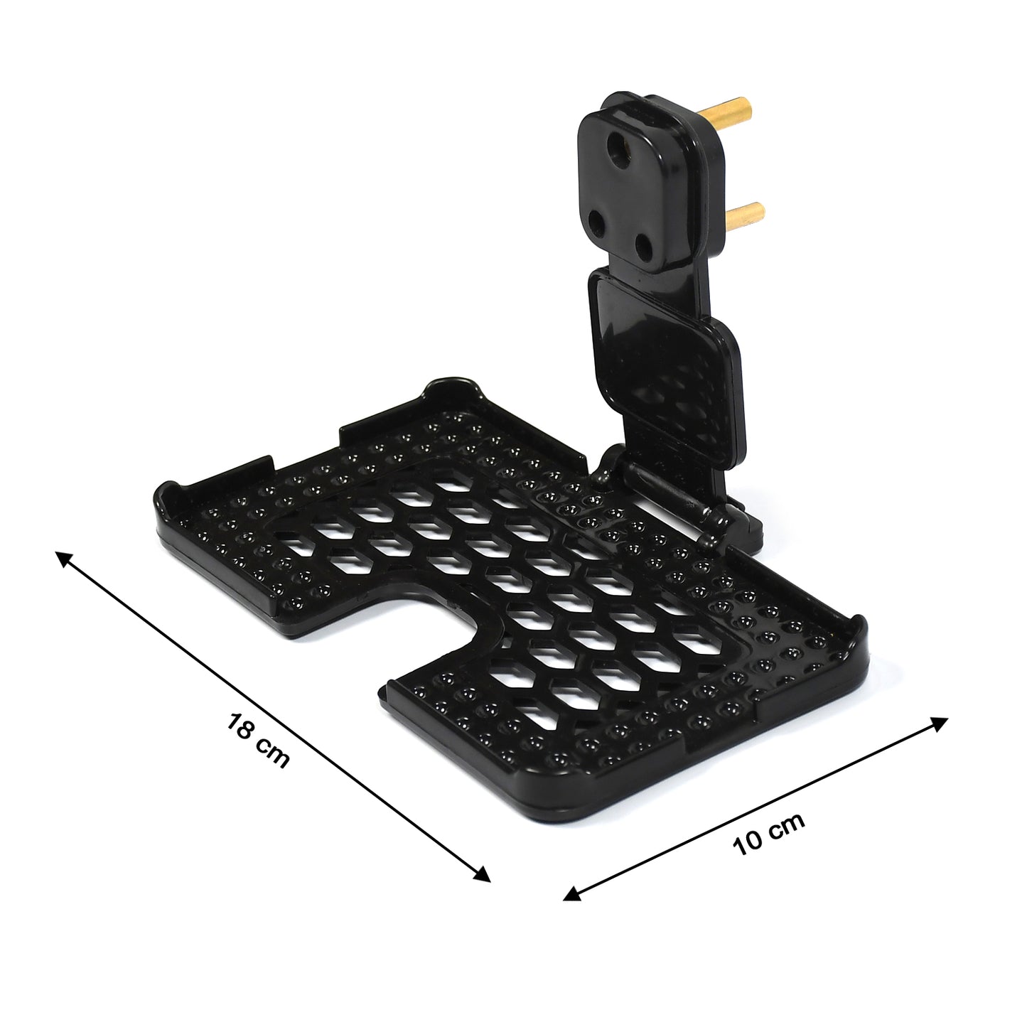 Multi-purpose Wall Holder Stand For Charging Mobile Just Fit In Socket And Hang ( Black )