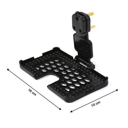 Multi-purpose Wall Holder Stand For Charging Mobile Just Fit In Socket And Hang ( Black )