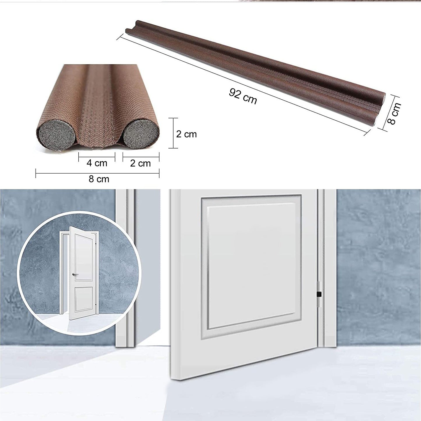 Twin Door Draft Stopper guard Protector For Doors And Windows :) (Combo BUY1 GET3pc)