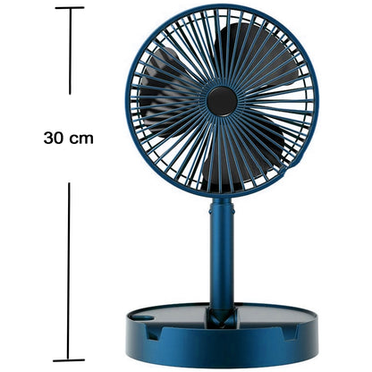 Telescopic Electric Desktop Fan Height Adjustable Foldable  Portable For Travelcarry  Silent Table Top Personal Fan For Bedside Office Table (Battery Not Include)