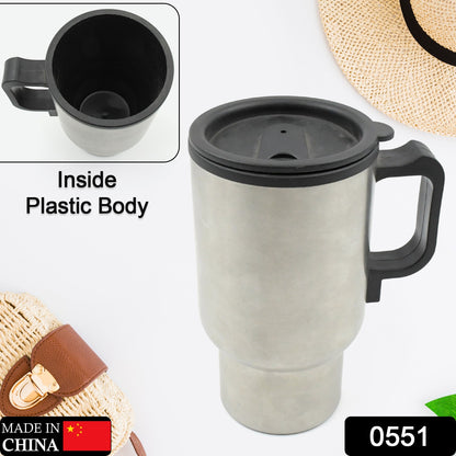 12v Car Charging Electric Kettle Mug (Silver)