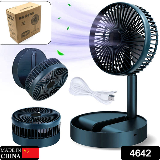 Telescopic Electric Desktop Fan Height Adjustable Foldable  Portable For Travelcarry  Silent Table Top Personal Fan For Bedside Office Table (Battery Not Include)