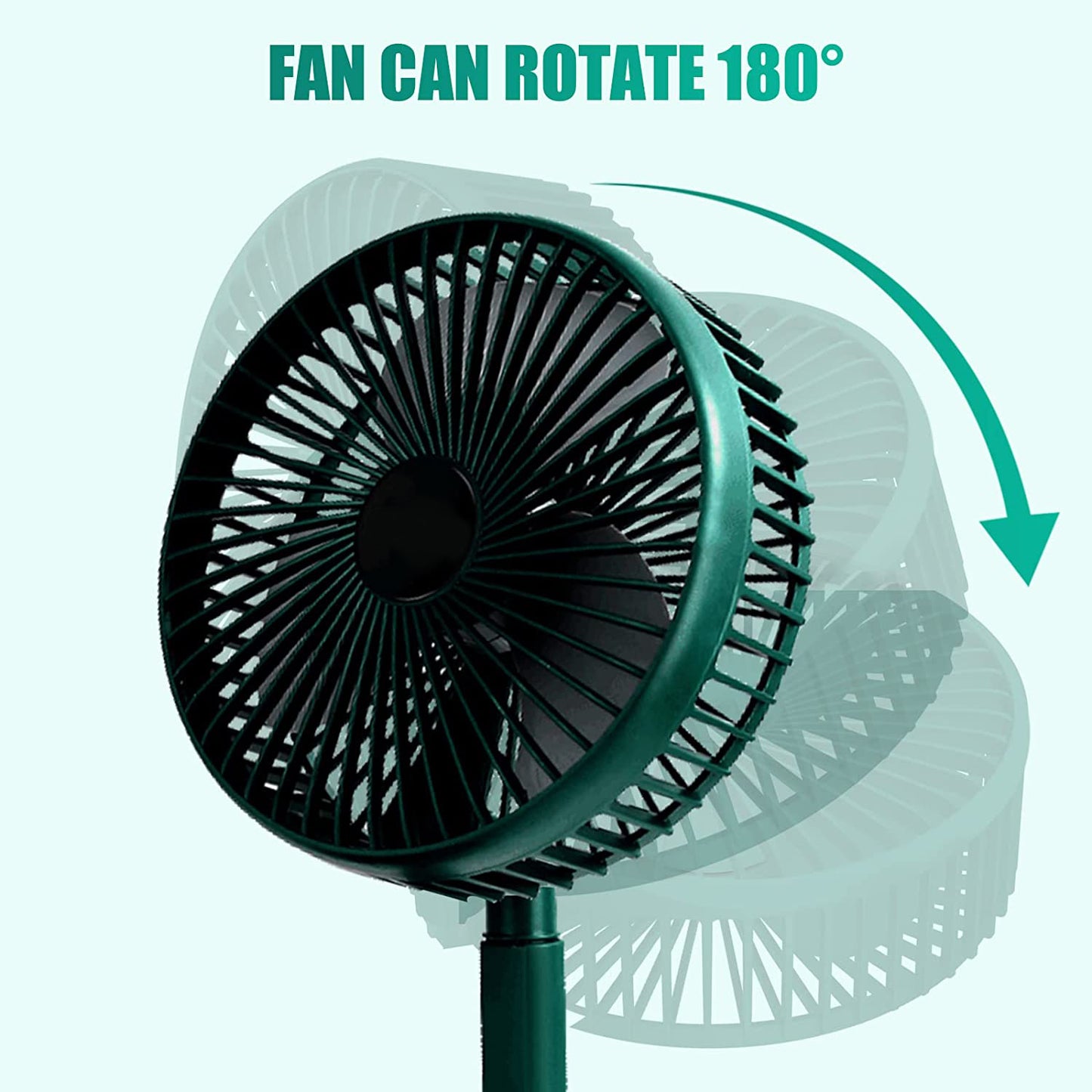 Telescopic Electric Desktop Fan Height Adjustable Foldable  Portable For Travelcarry  Silent Table Top Personal Fan For Bedside Office Table (Battery Not Include)