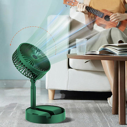 Telescopic Electric Desktop Fan Height Adjustable Foldable  Portable For Travelcarry  Silent Table Top Personal Fan For Bedside Office Table (Battery Not Include)