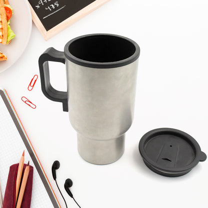 12v Car Charging Electric Kettle Mug (Silver)